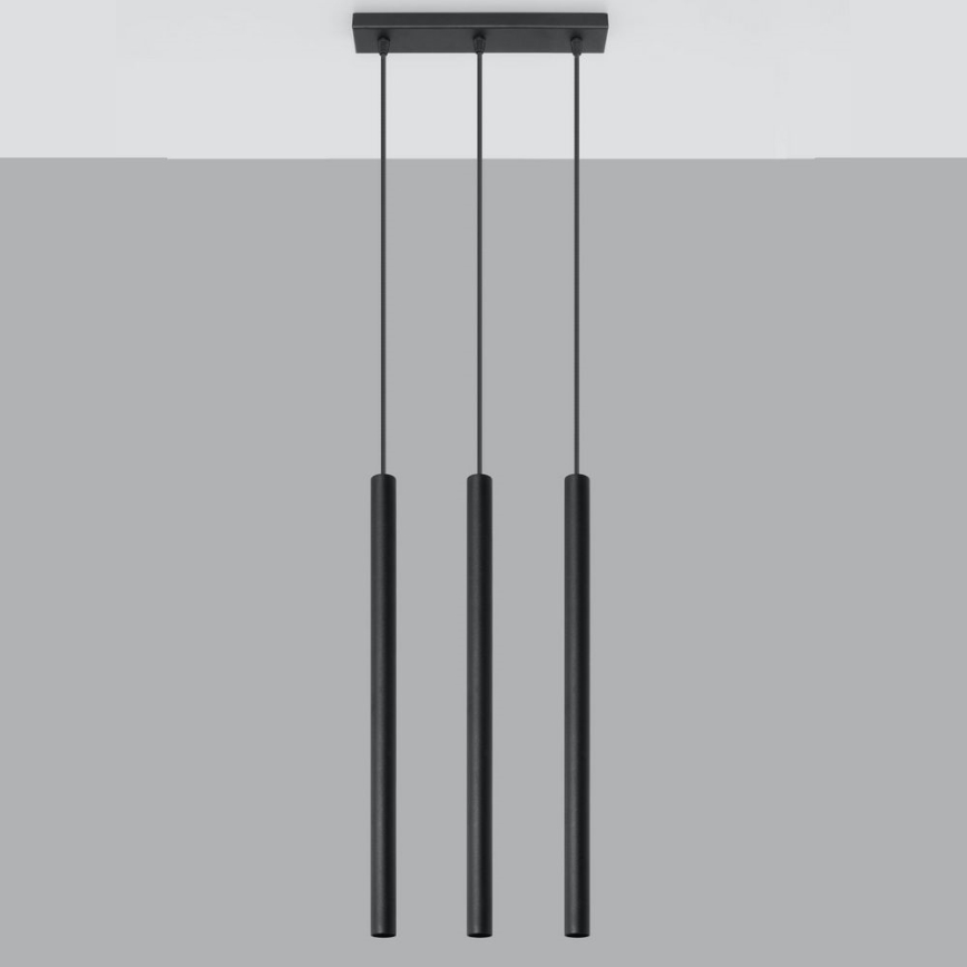 Lampadario a sospensione con filo PASTELO 3xG9/8W/230V nero