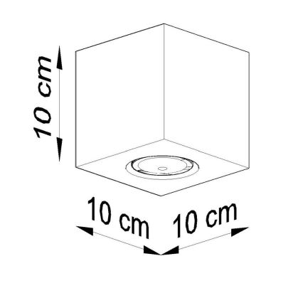 Plafoniera QUAD 1xGU10/40W/230V calcestruzzo