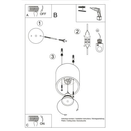 Luce Spot da soffitto ORBIS 1 1xGU10/40W/230V