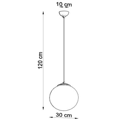 Lampadario su filo TOYA 1xE27/60W/230V d. 30 cm