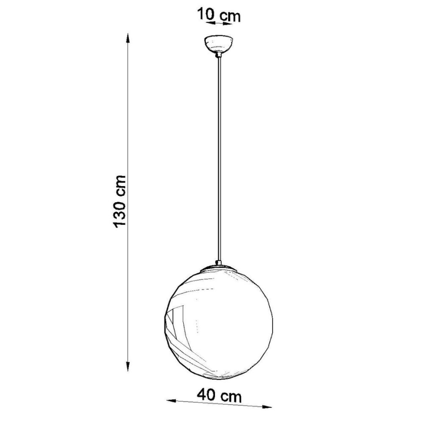 Lampadario a sospensione con cavo TOYA 1xE27/60W/230V Ø 40 cm bianco/oro