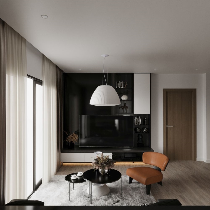 Lampadario su filo BELLA 3xE27/60W/230V d. 60 cm bianco
