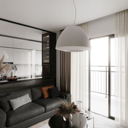 Lampadario su filo BELLA 3xE27/60W/230V d. 60 cm bianco