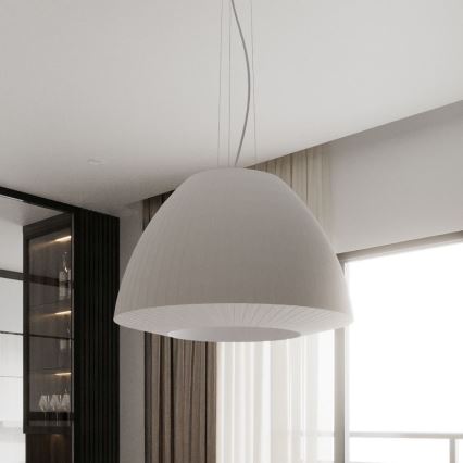 Lampadario su filo BELLA 3xE27/60W/230V d. 60 cm bianco