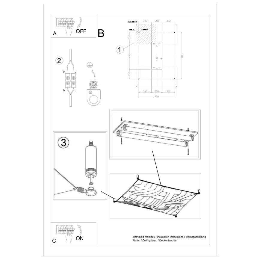 Plafoniera LED LUNA 2xG13/8,5W/230V 8x10,5 cm bianca