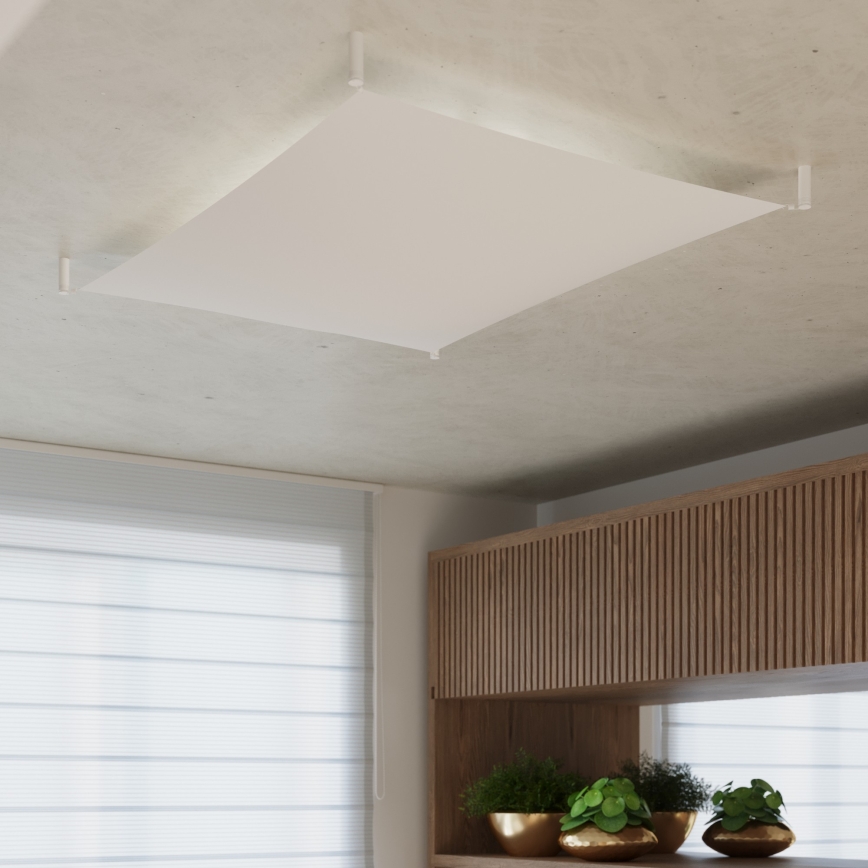 Plafoniera LED LUNA 4xG13/8,5W/230V 105x105 cm bianca