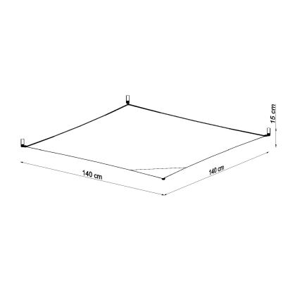 Plafoniera LED LUNA 6xG13/8,5W/230V 140x140 cm bianca
