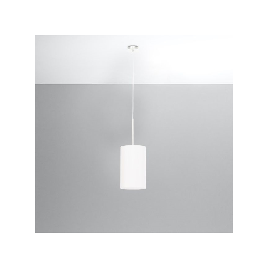 Lampadario su filo OTTO 1xE27/60W/230V d. 15 cm bianco
