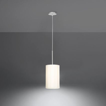 Lampadario su filo OTTO 1xE27/60W/230V d. 15 cm bianco