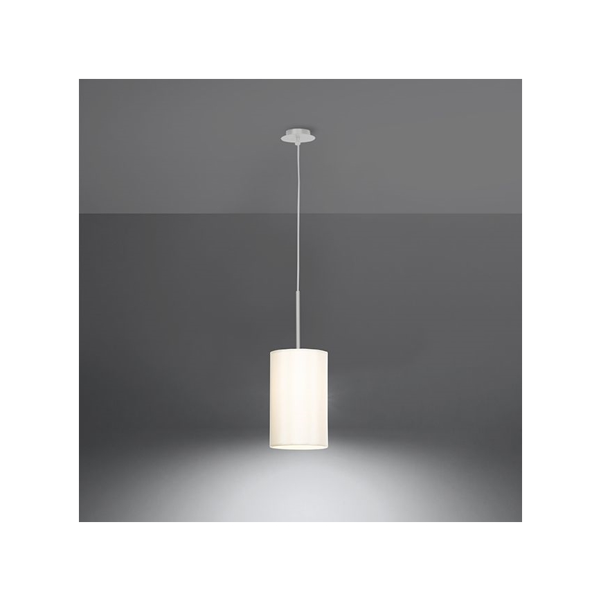 Lampadario su filo OTTO 1xE27/60W/230V d. 15 cm bianco