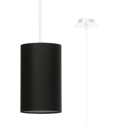 Lampadario su filo OTTO 1xE27/60W/230V d. 15 cm nero