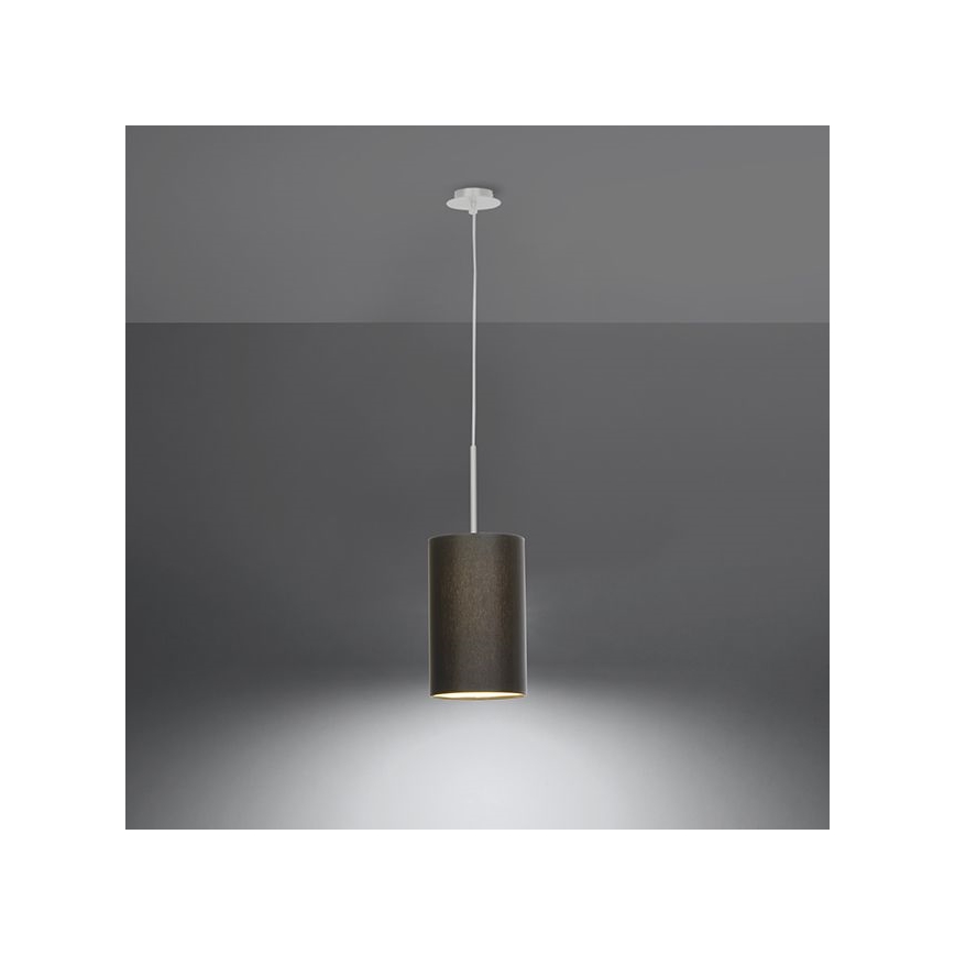 Lampadario su filo OTTO 1xE27/60W/230V d. 15 cm nero