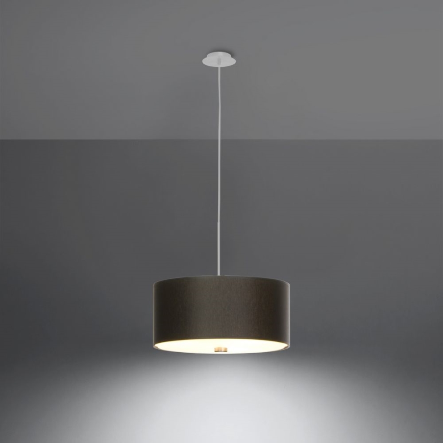 Lampadario a sospensione con filo SKALA 3xE27/60W/230V diametro 30 cm nero