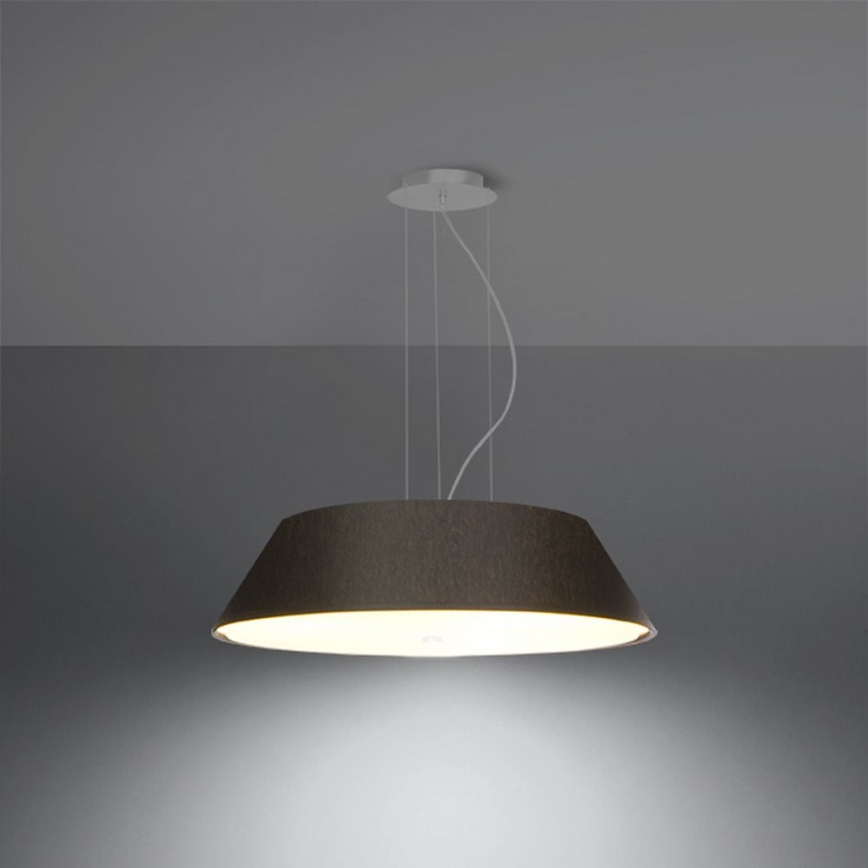 Lampadario su filo VEGA 5xE27/60W/230V d. 60 cm nero