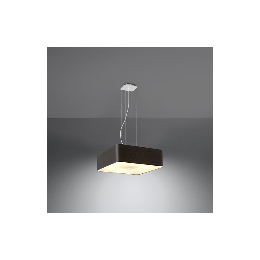 Lampadario su filo LOKKO 5xE27/60W/230V 45 cm nero