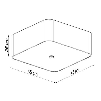 Plafoniera LOKKO 5xE27/60W/230V 45 cm nera