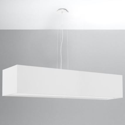 Lampadario su filo SANTA 5xE27/60W/230V 120 cm bianco