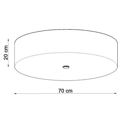 Plafoniera  SKALA 6xE27/60W/230V d. 70 cm nera