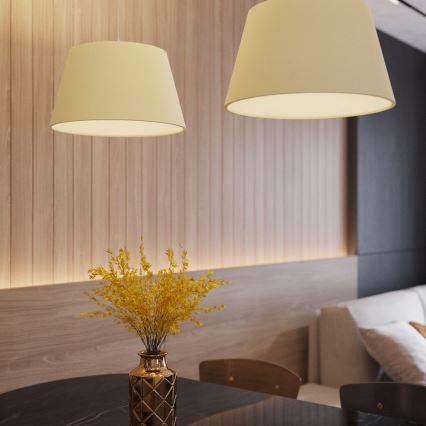 Lampadario su filo CONO 3xE27/60W/230V d. 45 cm bianco