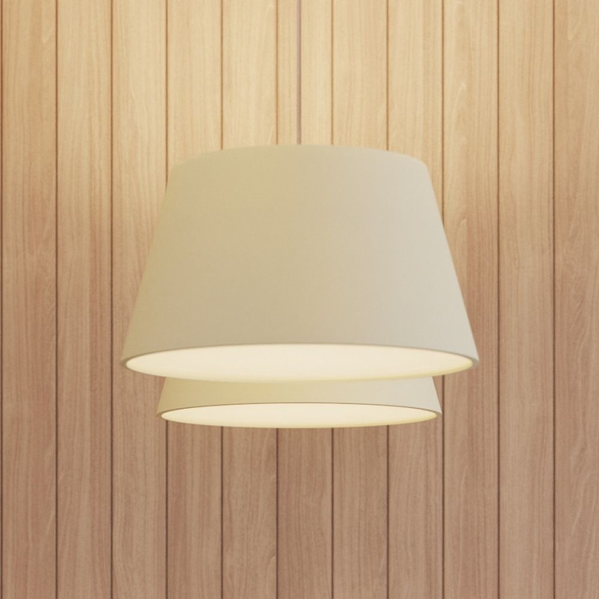 Lampadario su filo CONO 3xE27/60W/230V d. 45 cm bianco