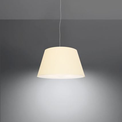 Lampadario su filo CONO 3xE27/60W/230V d. 45 cm bianco