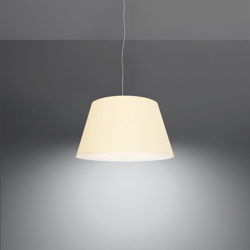 Lampadario su filo CONO 3xE27/60W/230V d. 45 cm bianco