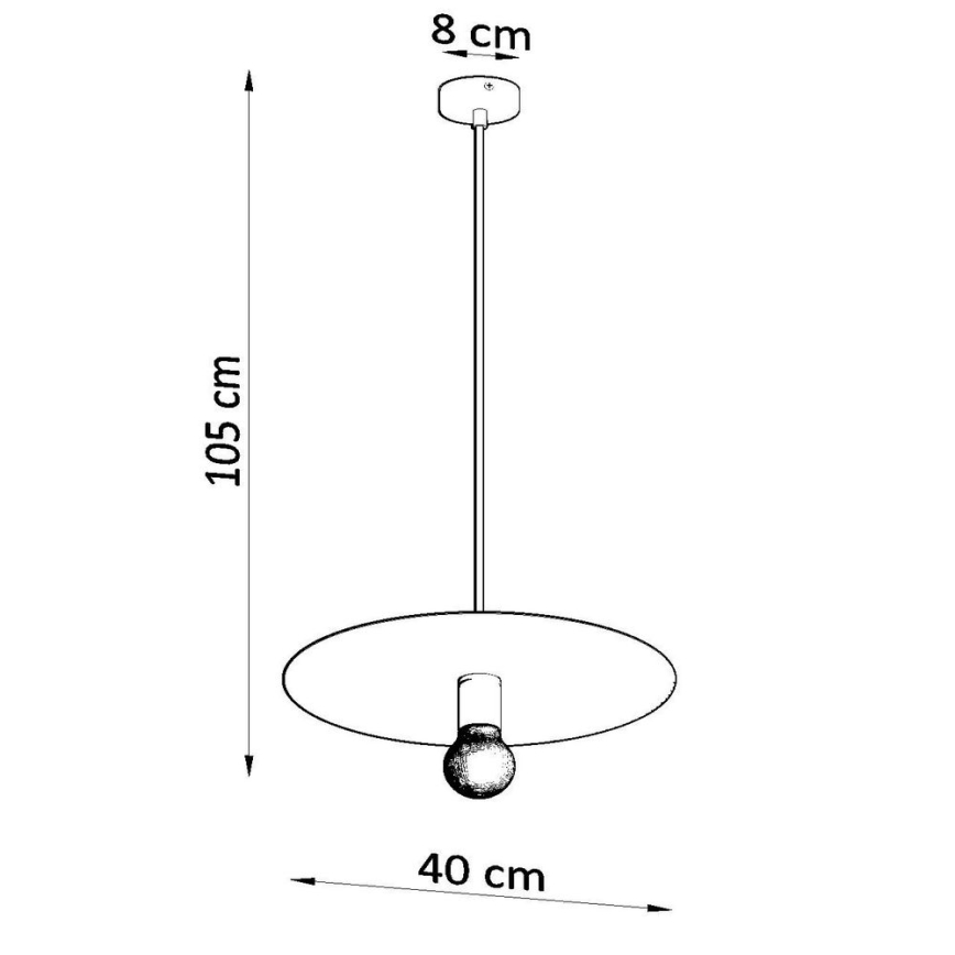 Lampadario su filo FLAVIO 1xE27/60W/230V nero