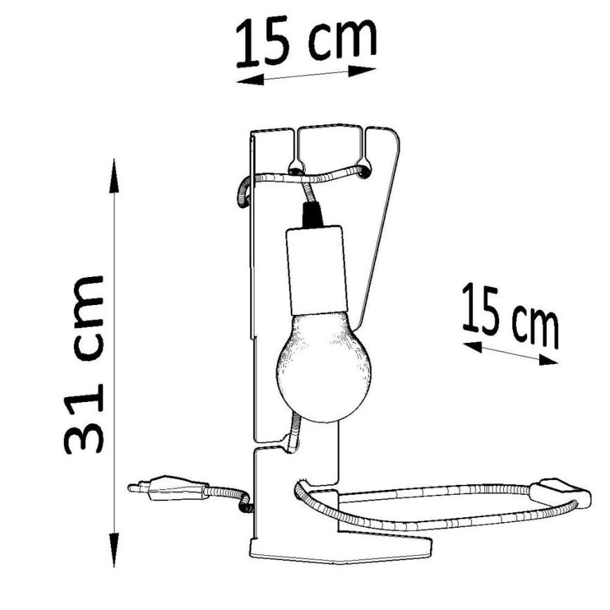 Lampada da tavolo ARBY 1xE27/60W/230V nera