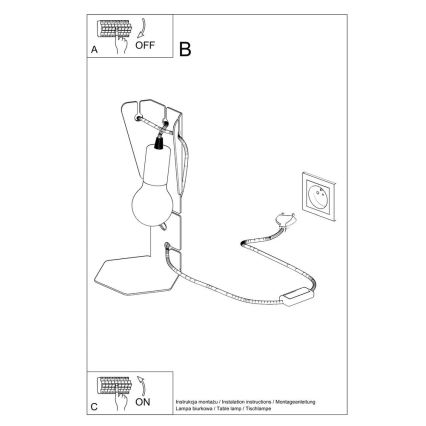 Lampada da tavolo ARBY 1xE27/60W/230V nera