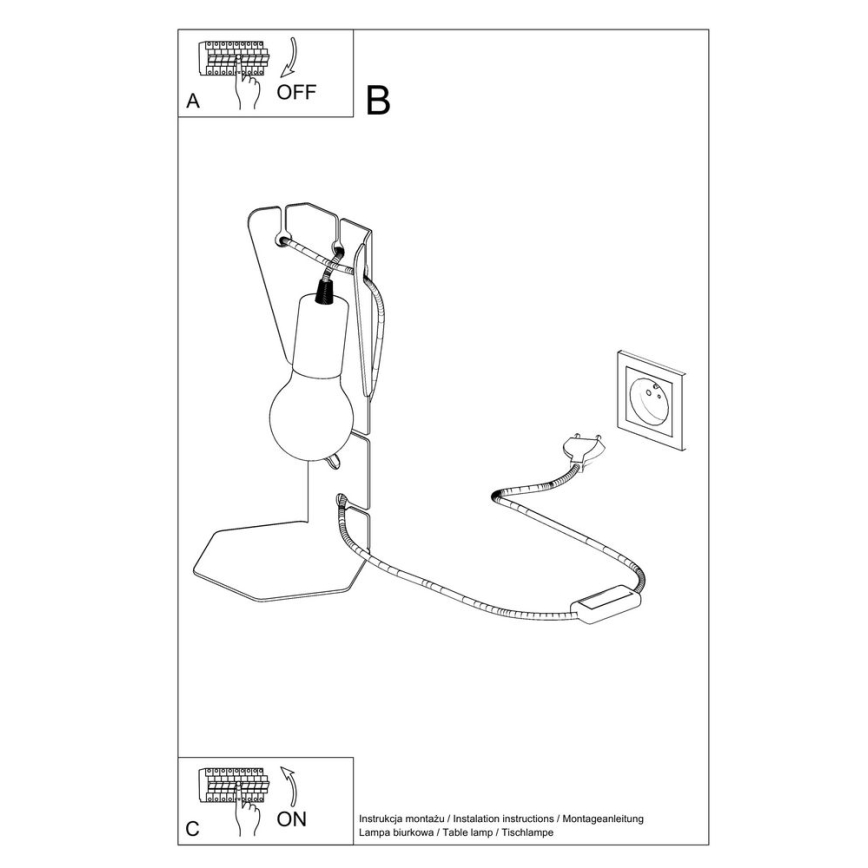 Lampada da tavolo ARBY 1xE27/60W/230V nera