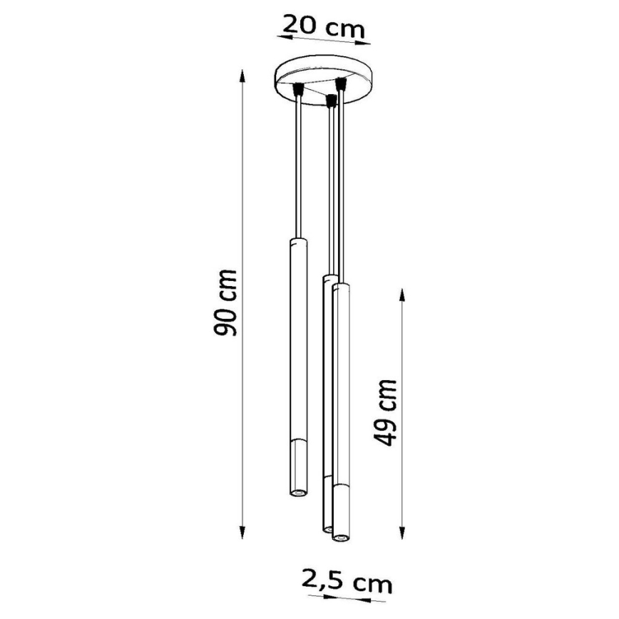 Lampadario a sospensione con filo MOSAIC 3xG9/12W/230V nero/cromo lucido