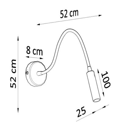 Lampada flessibile piccola AXIL 1xG9/12W/230V nero