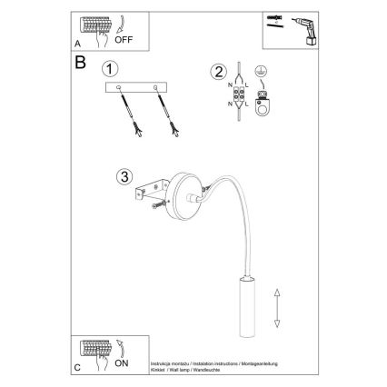 Lampada flessibile piccola AXIL 1xG9/12W/230V nero
