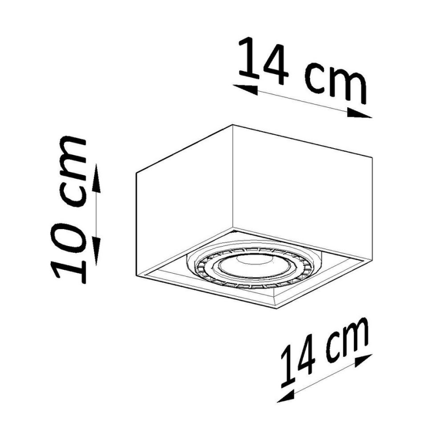 Plafoniera QUATRO AR111 1xGU10/40W/230V faggio