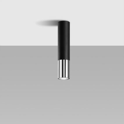 Faretto LOOPEZ 1xGU10/10W/230V nero/cromo lucido