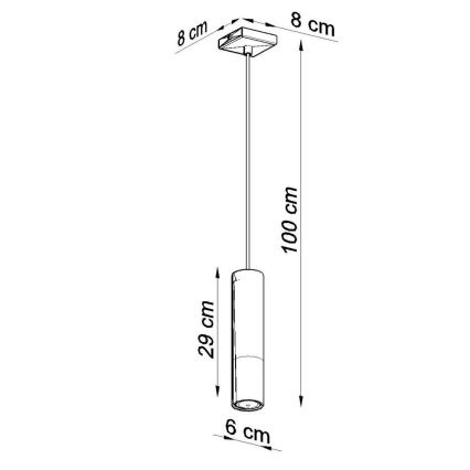 Lampadario a sospensione con filo LOOPEZ 1xGU10/10W/230V nero/cromo