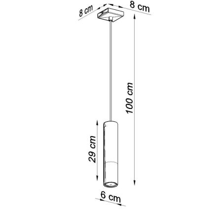 Lampadario a sospensione con filo LOOPEZ 1xGU10/10W/230V nero/rame