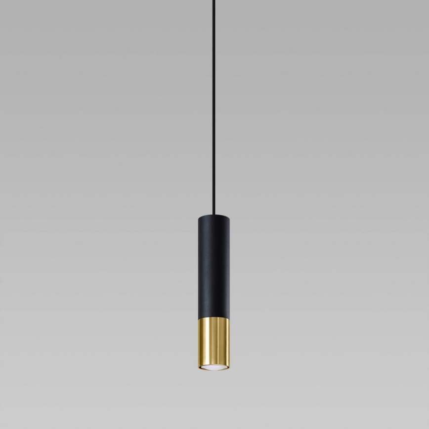 Lampadario su filo LOOPEZ 1xGU10/40W/230V nero/oro