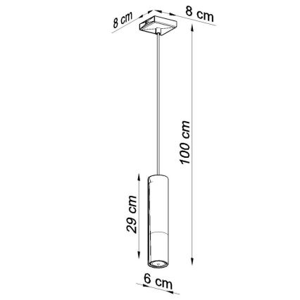 Lampadario su filo LOOPEZ 1xGU10/40W/230V nero/oro