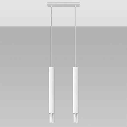 Lampadario su corda VIZIER 2xG9/40W/230V bianco