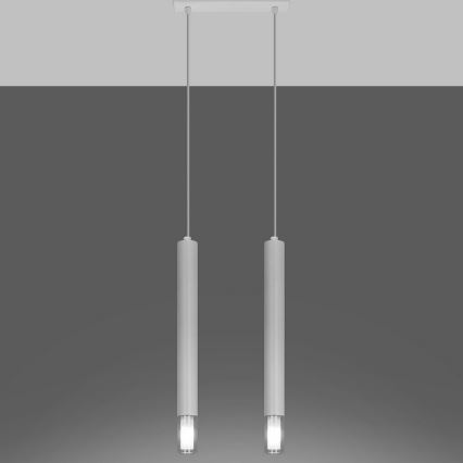 Lampadario su corda VIZIER 2xG9/40W/230V bianco