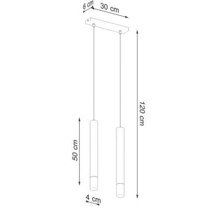 Lampadario su corda VIZIER 2xG9/40W/230V bianco