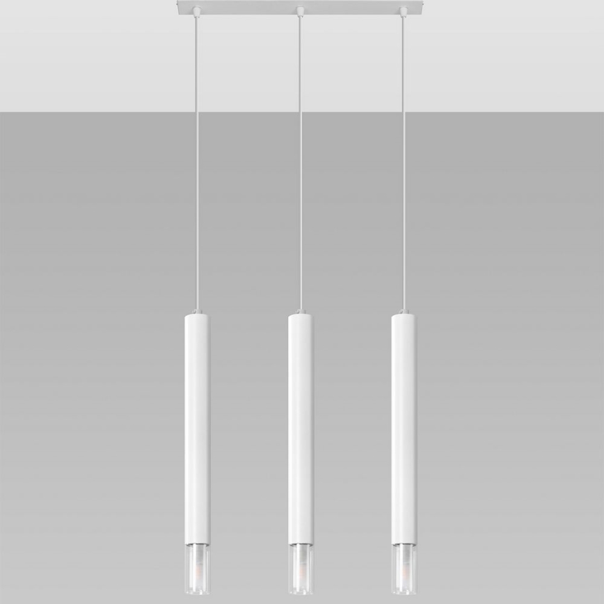 Lampadario su corda VIZIER 3xG9/40W/230V bianco
