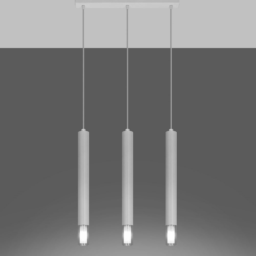 Lampadario su corda VIZIER 3xG9/40W/230V bianco