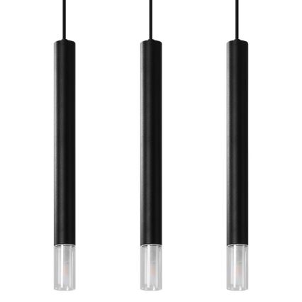 Lampadario su corda VIZIER 3xG9/12W/230V nero