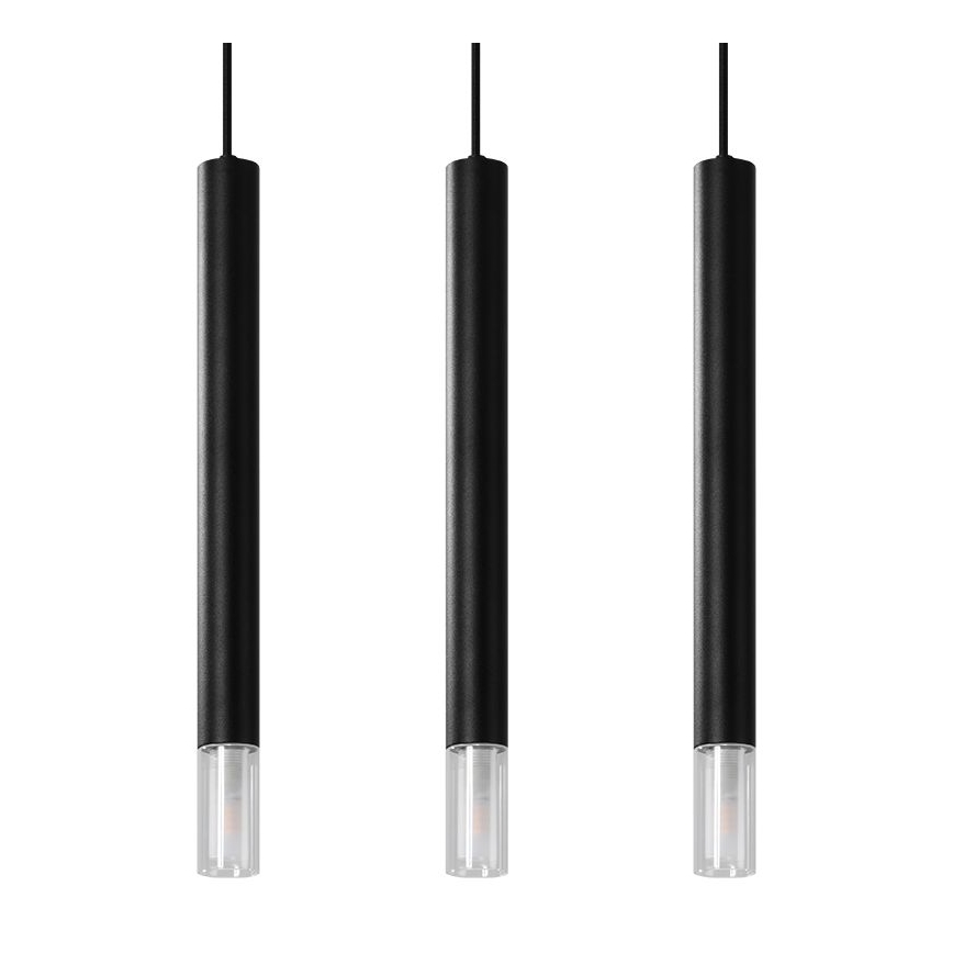 Lampadario su corda VIZIER 3xG9/12W/230V nero
