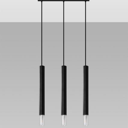 Lampadario su corda VIZIER 3xG9/12W/230V nero