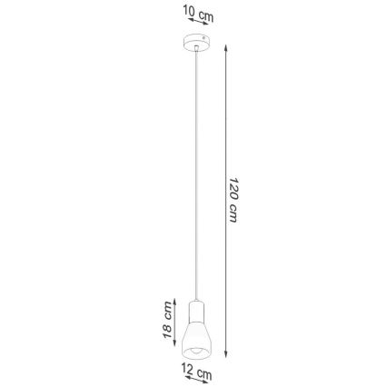 Lampadario a sospensione con filo QUBIC 1xE27/60W/230V calcestruzzo/Betulla/faggio