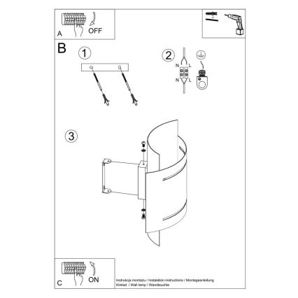 Luce da muro HESTIA 1xG9/40W/230V bianca