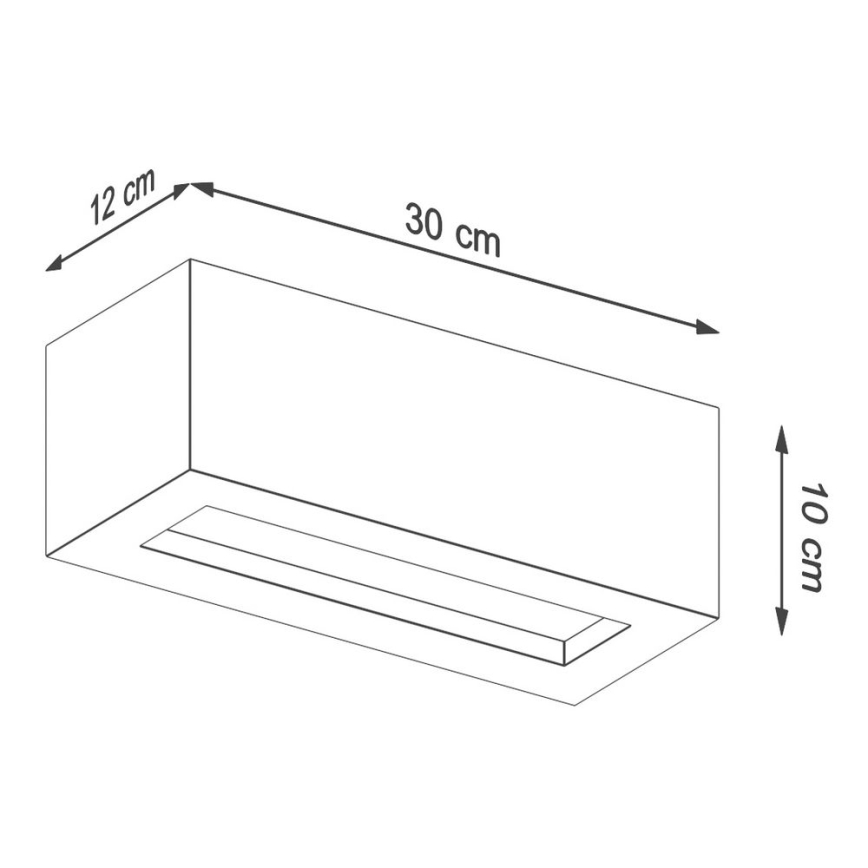 Applique VEGA 1xE27/60W/230V 30 cm cemento